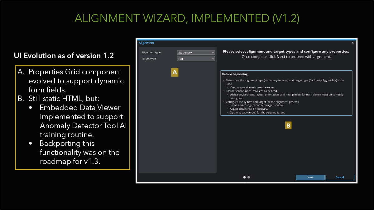 Implemented Alignment Wizard in GoPxL v1.2, supporting expanded workflows.